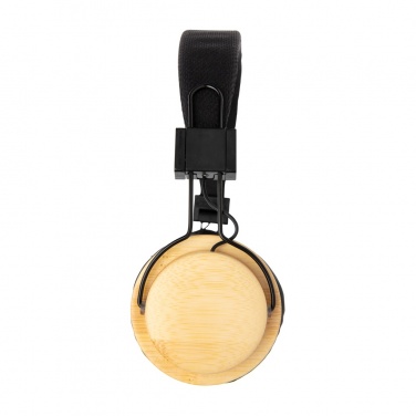 Logo trade promotional giveaways image of: Bamboo wireless headphone