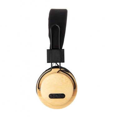 Logo trade corporate gifts picture of: Bamboo wireless headphone