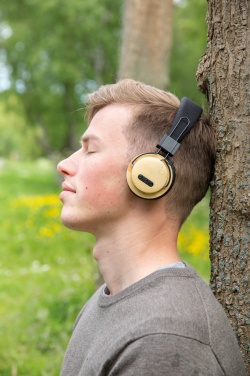 Logotrade business gifts photo of: Bamboo wireless headphone