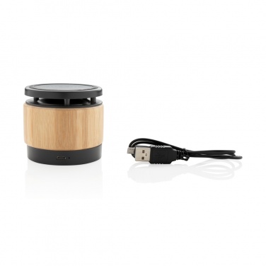 Logotrade promotional merchandise photo of: Bamboo wireless charger speaker