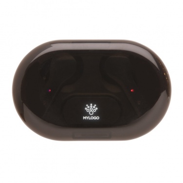 Logo trade promotional products picture of: Light up logo TWS earbuds in charging case