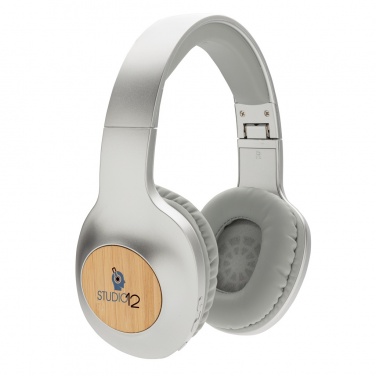 Logo trade promotional giveaways image of: Dakota Bamboo wireless headphone