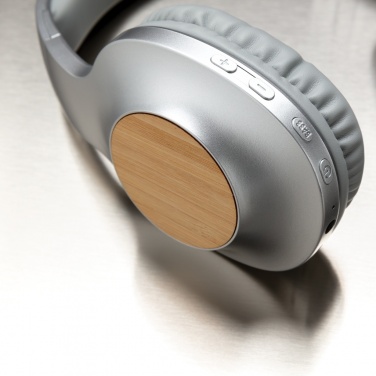 Logotrade promotional giveaway image of: Dakota Bamboo wireless headphone