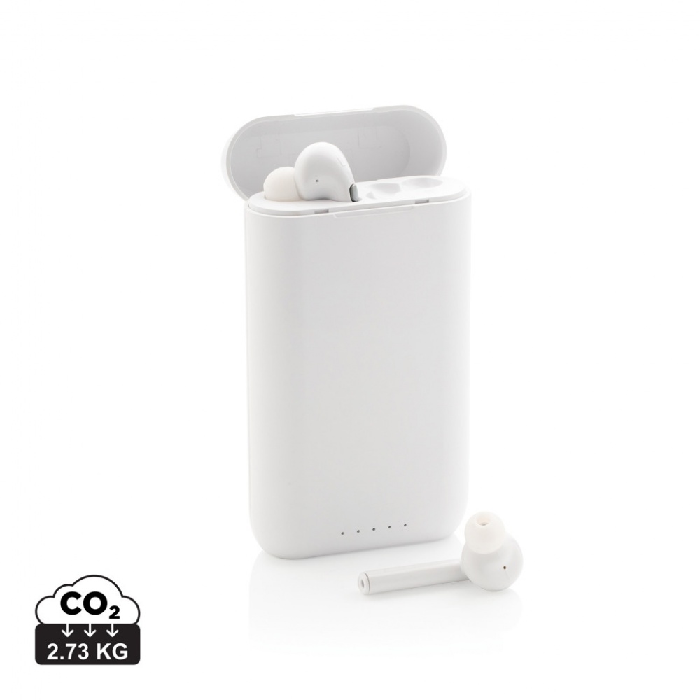 Logo trade corporate gifts picture of: Liberty TWS earbuds with 5.000 mAh powerbank