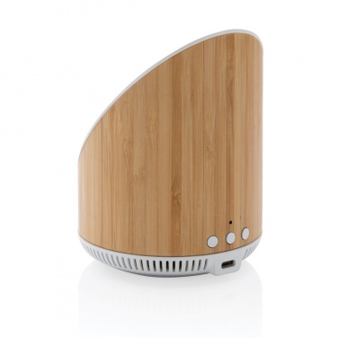 Logo trade promotional products image of: Ovate bamboo 5W speaker with 15W wireless charger