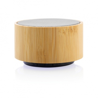 Logo trade promotional merchandise picture of: RCS recycled plastic and bamboo 3W wireless speaker