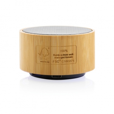 Logotrade advertising product picture of: RCS recycled plastic and bamboo 3W wireless speaker