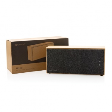 Logo trade promotional gifts picture of: Wynn 20W bamboo wireless speaker