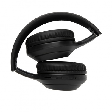 Logo trade corporate gifts image of: RCS standard recycled plastic headphone