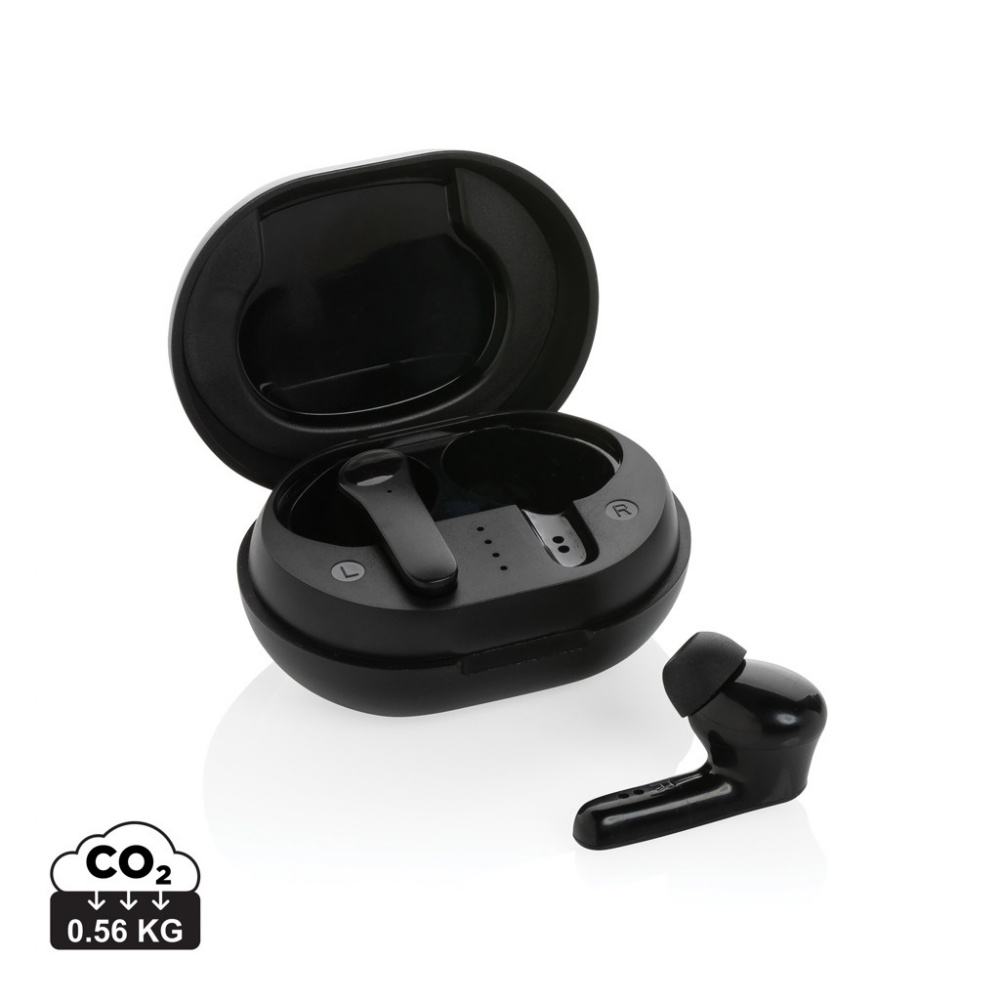 Logo trade promotional giveaways image of: RCS standard recycled plastic TWS earbuds