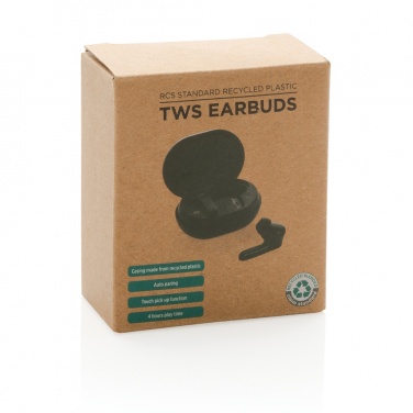 Logo trade promotional gifts image of: RCS standard recycled plastic TWS earbuds