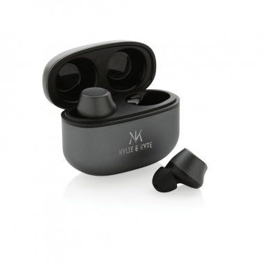 Logo trade promotional gifts image of: Terra RCS recycled aluminium wireless earbuds