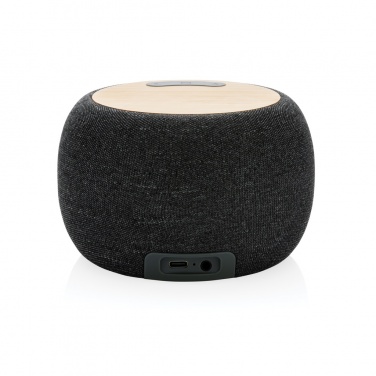 Logo trade promotional gifts image of: RCS Rplastic/PET and bamboo 5W speaker