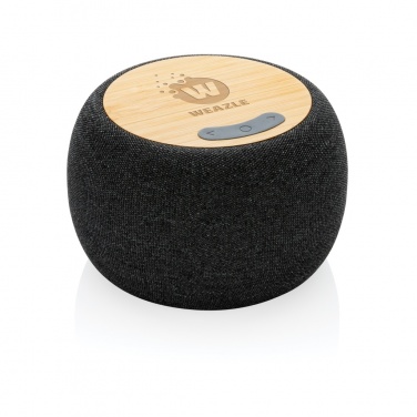 Logo trade promotional merchandise image of: RCS Rplastic/PET and bamboo 5W speaker