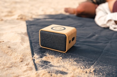 Logotrade promotional gift image of: RCS Rplastic 3W speaker with bamboo 5W wireless