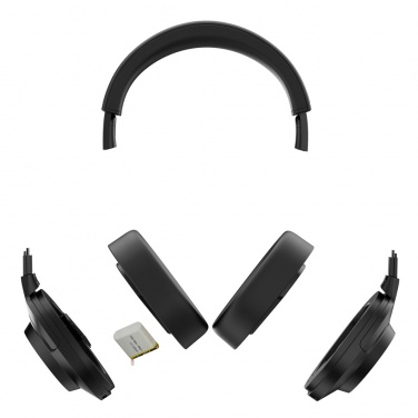 Logo trade promotional products image of: Irvine RCS recycled and repairable ANC wireless headphone