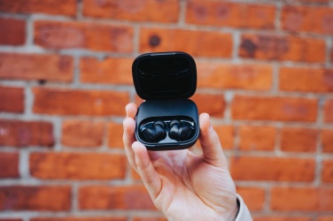 Logo trade promotional giveaway photo of: Lakewood RCS recycled and repairable wireless earbuds