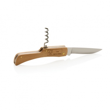 Logo trade corporate gift photo of: Wooden knife with bottle opener