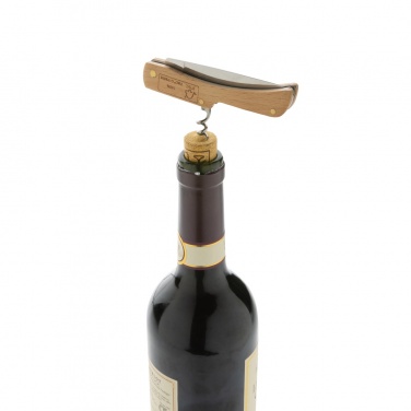 Logo trade promotional merchandise picture of: Wooden knife with bottle opener