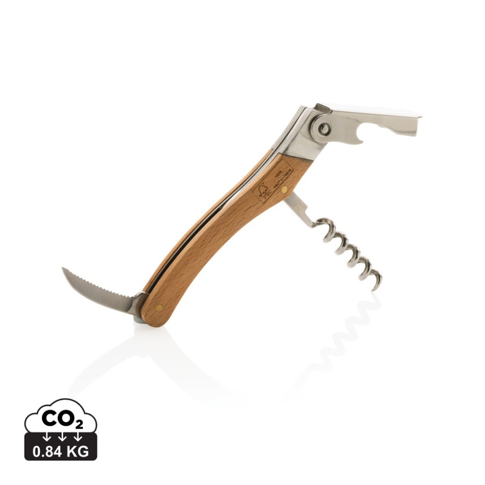 Logo trade advertising products picture of: Wooden Corkscrew