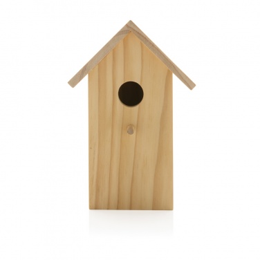 Logo trade business gifts image of: Wooden birdhouse