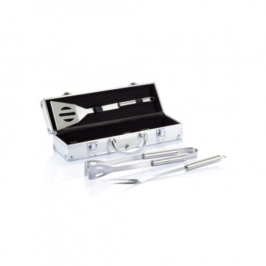 Logo trade promotional product photo of: 3 pcs barbecue set in aluminium box