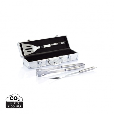 Logotrade promotional gift picture of: 3 pcs barbecue set in aluminium box