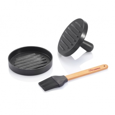 Logotrade business gift image of: BBQ set with hamburger press and brush