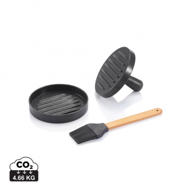 Logotrade promotional items photo of: BBQ set with hamburger press and brush