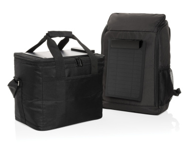 Logotrade promotional merchandise picture of: Pedro AWARE™ RPET deluxe cooler bag with 5W solar panel