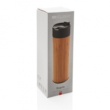 Logo trade promotional products picture of: Bogota vacuum bamboo coffee mug