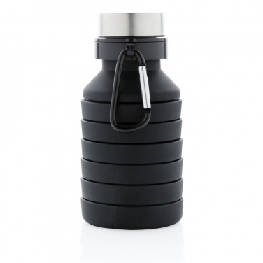 Logo trade promotional items picture of: Leakproof collapsible silicone bottle with lid