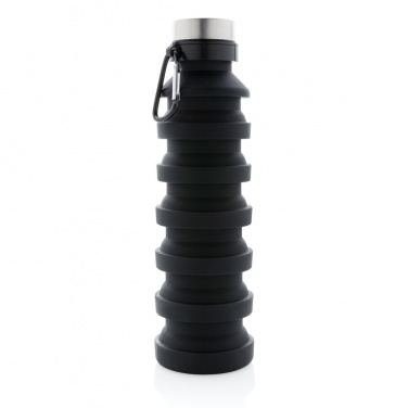 Logotrade promotional gift picture of: Leakproof collapsible silicone bottle with lid