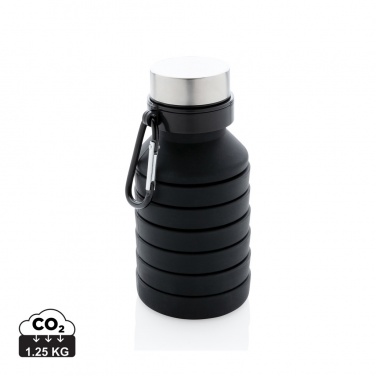 Logotrade promotional item image of: Leakproof collapsible silicone bottle with lid