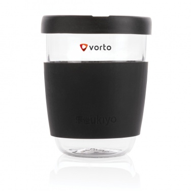 Logo trade promotional giveaways image of: Ukiyo borosilicate glass with silicone lid and sleeve