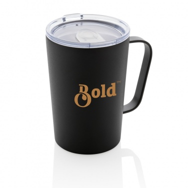 Logo trade corporate gift photo of: RCS Recycled stainless steel modern vacuum mug with lid