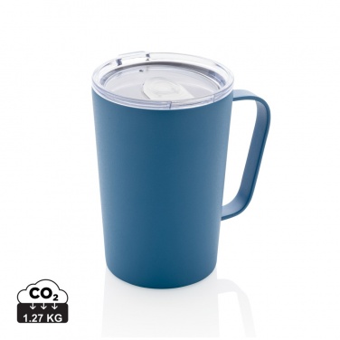 Logo trade corporate gift photo of: RCS Recycled stainless steel modern vacuum mug with lid