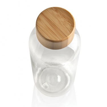 Logo trade advertising products picture of: RCS RPET bottle with bamboo lid