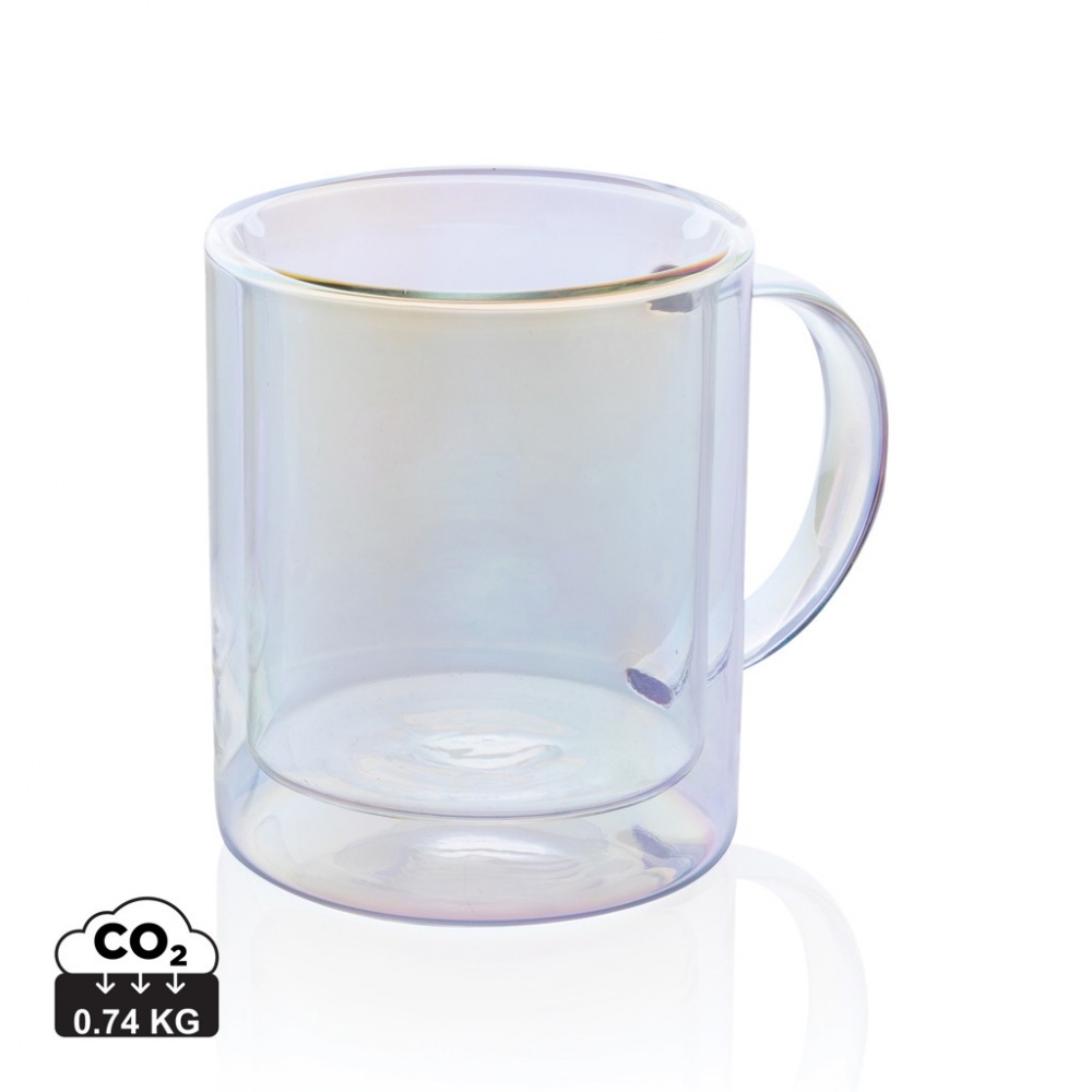 Logotrade promotional items photo of: Deluxe double wall electroplated glass mug