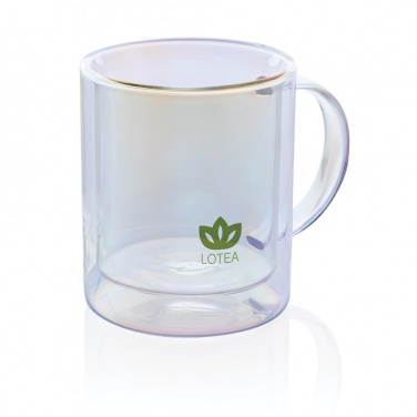 Logotrade promotional merchandise picture of: Deluxe double wall electroplated glass mug