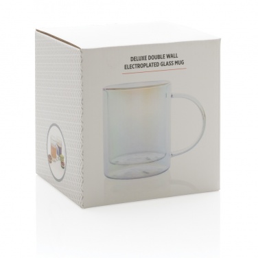 Logotrade promotional products photo of: Deluxe double wall electroplated glass mug