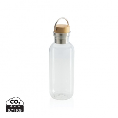 Logotrade promotional product picture of: RCS RPET bottle with bamboo lid and handle