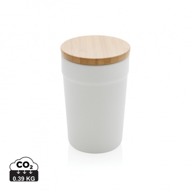 Logo trade promotional gifts image of: GRS certified recycled PP mug with bamboo lid