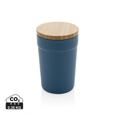 Logo trade promotional giveaway photo of: GRS certified recycled PP mug with bamboo lid