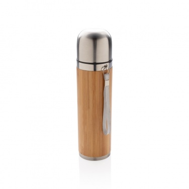 Logo trade promotional product photo of: Bamboo vacuum travel flask