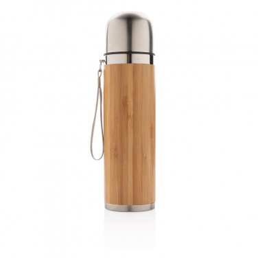 Logo trade promotional merchandise image of: Bamboo vacuum travel flask