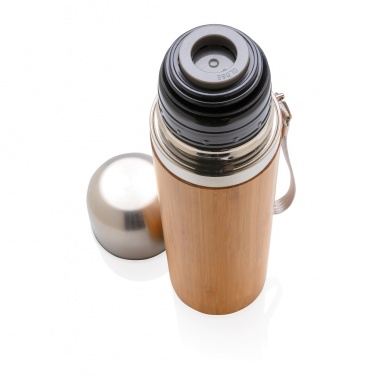 Logo trade promotional items image of: Bamboo vacuum travel flask