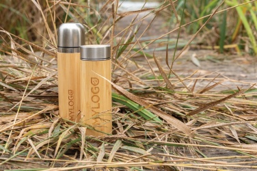 Logotrade corporate gift image of: Bamboo vacuum travel flask