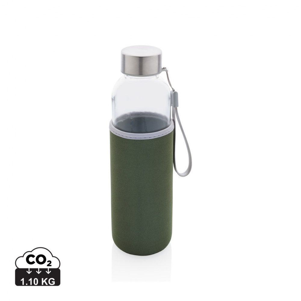 Logo trade promotional gift photo of: Glass bottle with neoprene sleeve