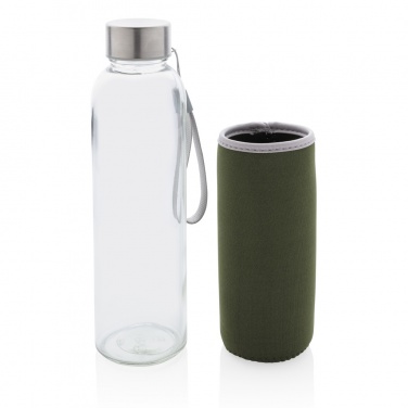 Logo trade promotional gift photo of: Glass bottle with neoprene sleeve